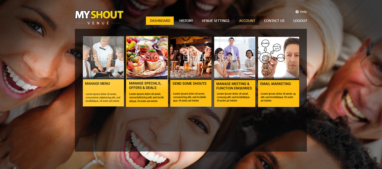 Venue dashboard concept